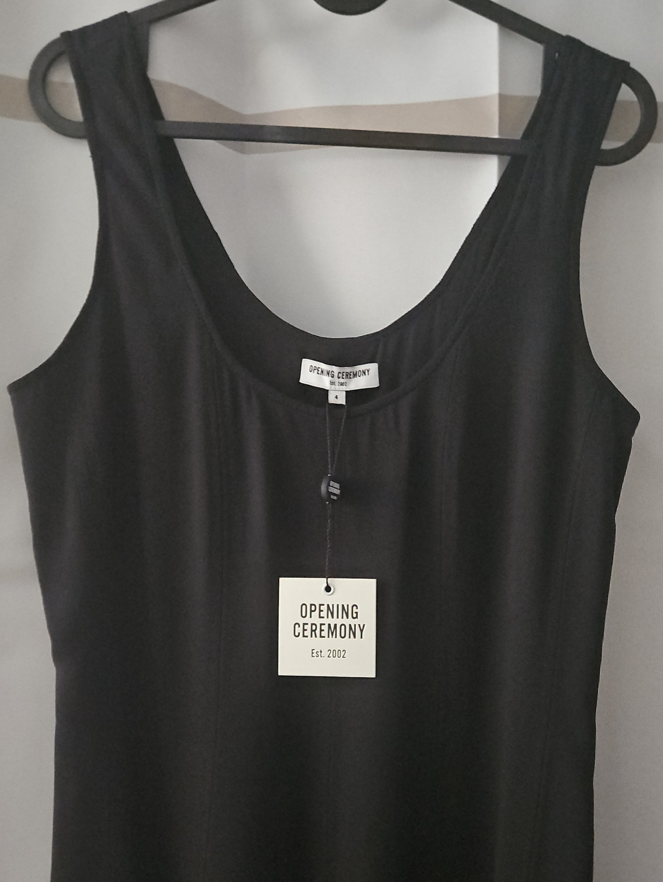 Opening Ceremony Black Scoop Neck Tank Dress With Tag